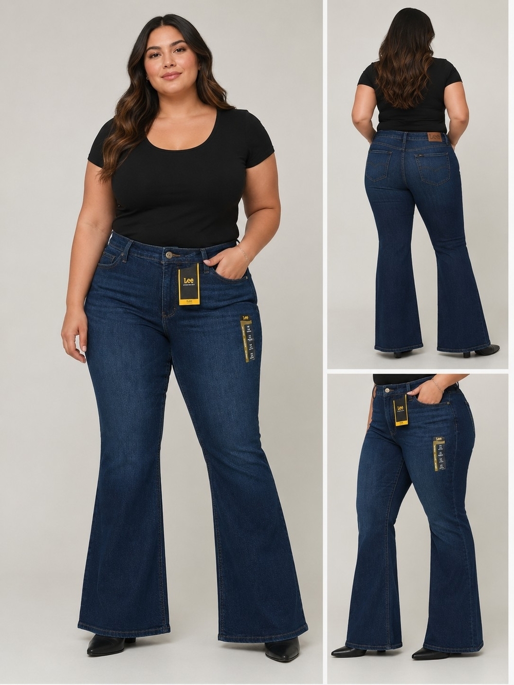 Lee Dark Indigo Flare Jeans for Women